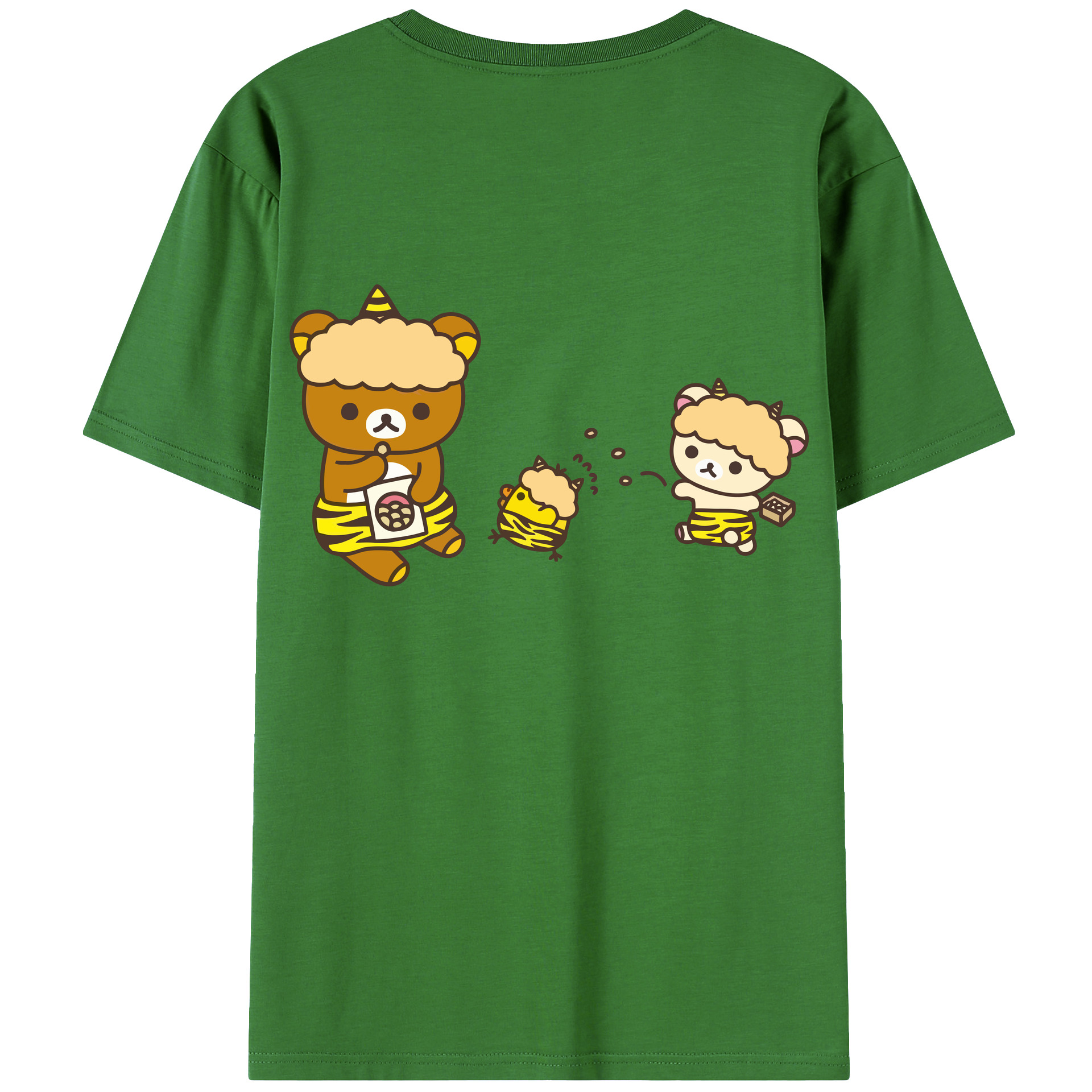 （画像用） リラックマ リラックマ キイロイトリ Rilakkuma Korilakkuma Kiiroitori レディース半袖Tシャツ(バックプリント)
